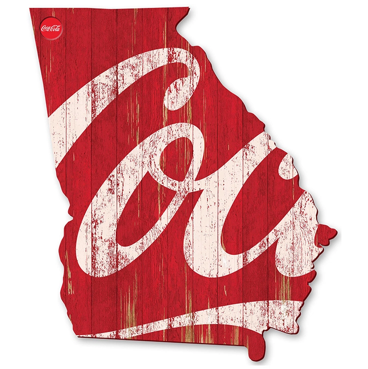 Rustic Coca-Cola Georgia State Sign